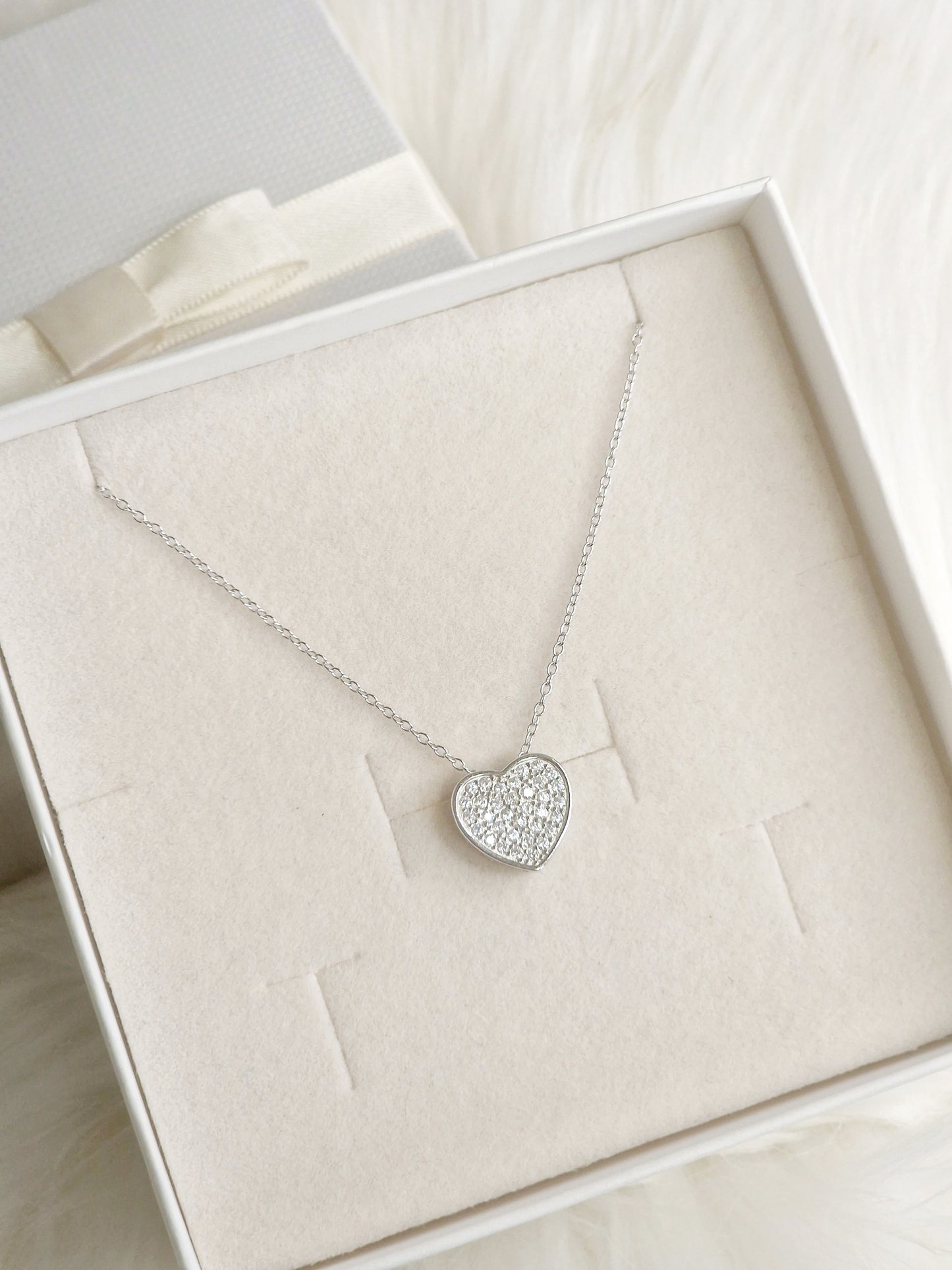 Collana Cuore Pavè Zirconi